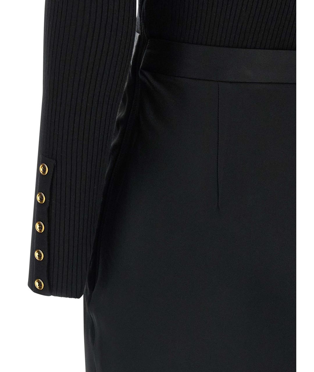 ELISABETTA FRANCHI Черное повседневное платье, фото 4