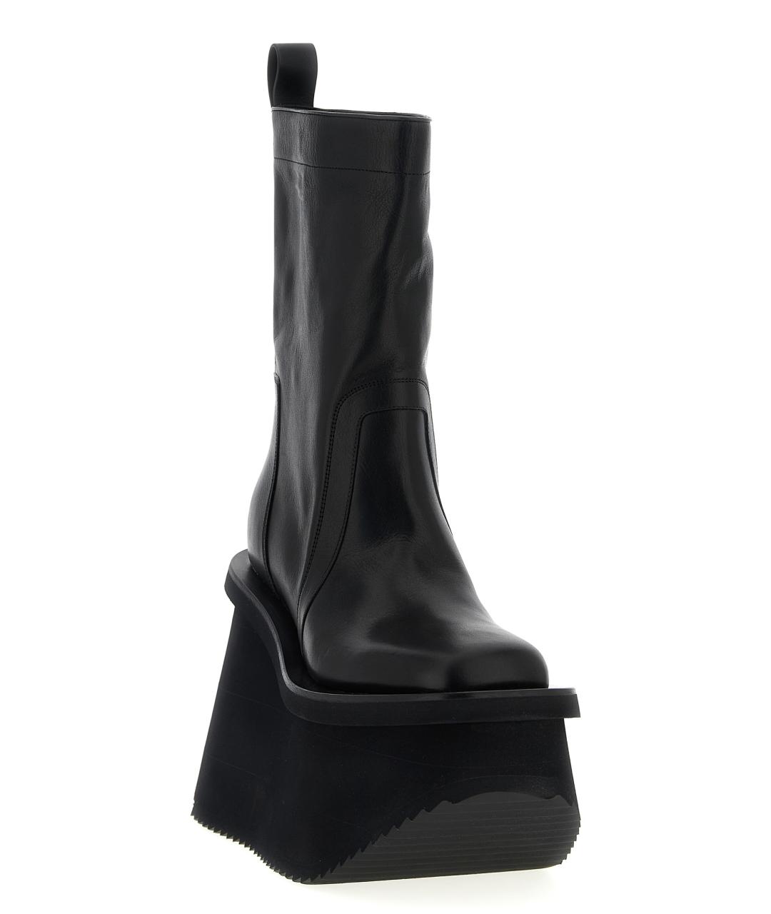 RICK OWENS Черные высокие ботинки, фото 2