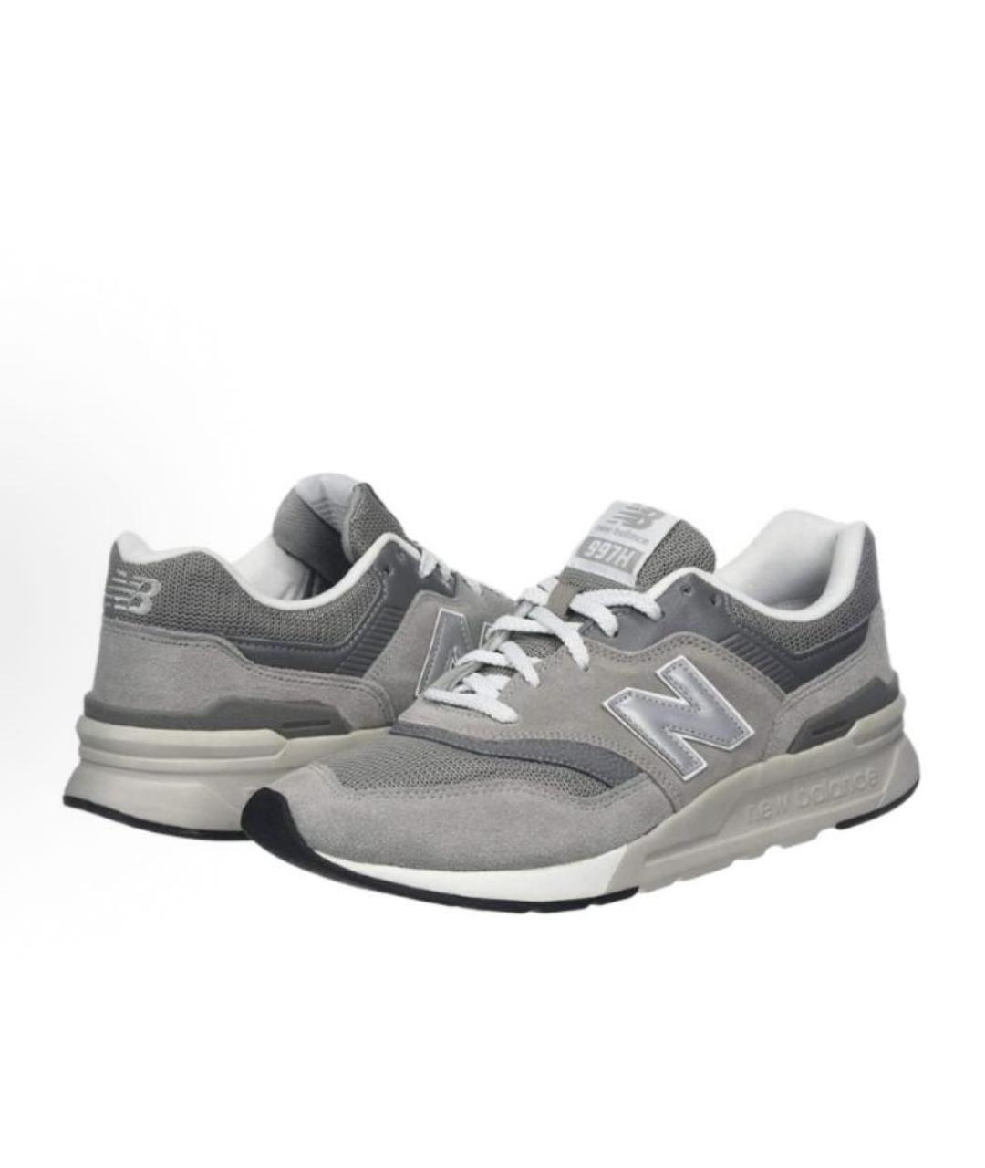 NEW BALANCE Серые замшевые низкие кроссовки / кеды, фото 2