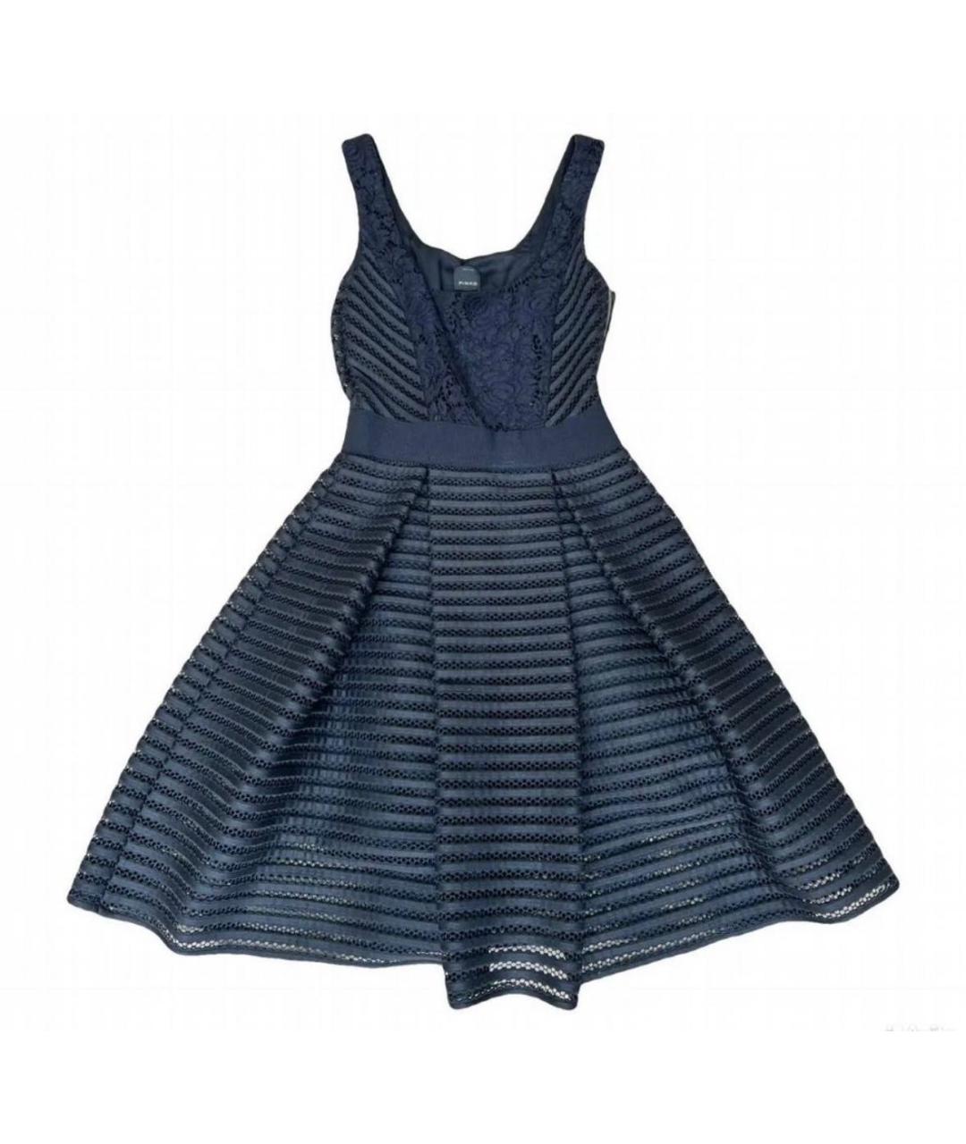 PINKO Черное хлопковое коктейльное платье, фото 5