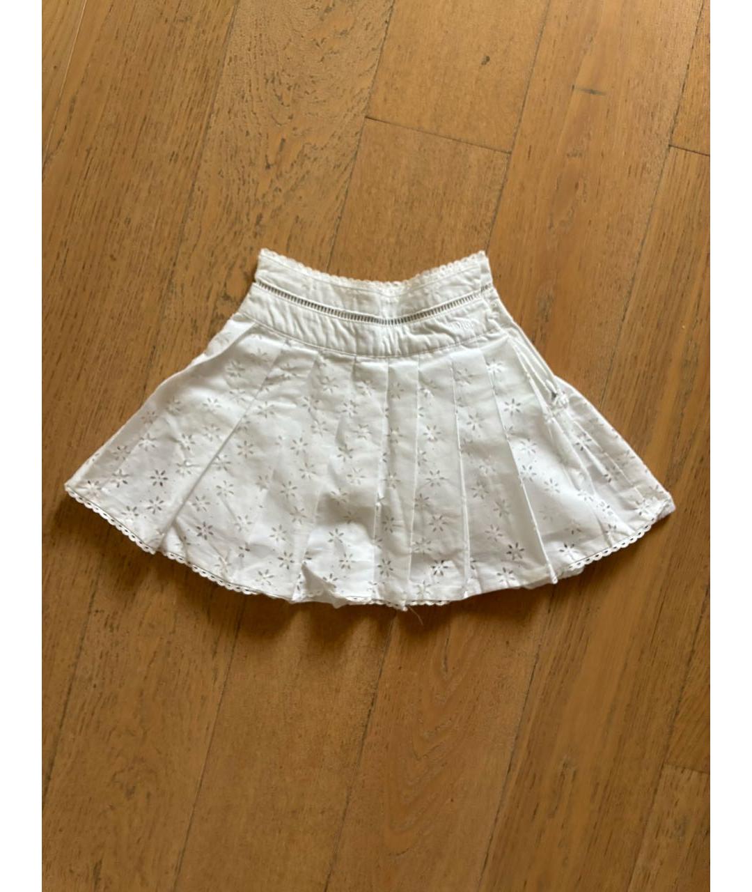 BABY DIOR Белая хлопковая юбка, фото 2