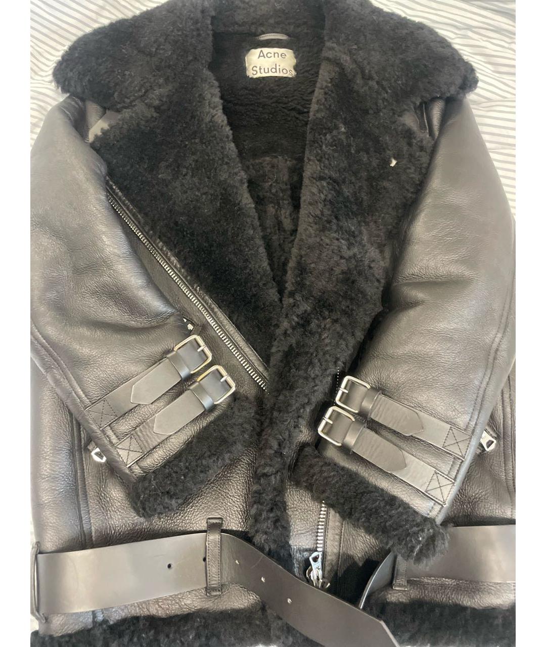 ACNE STUDIOS Черная ацетатная дубленка, фото 3