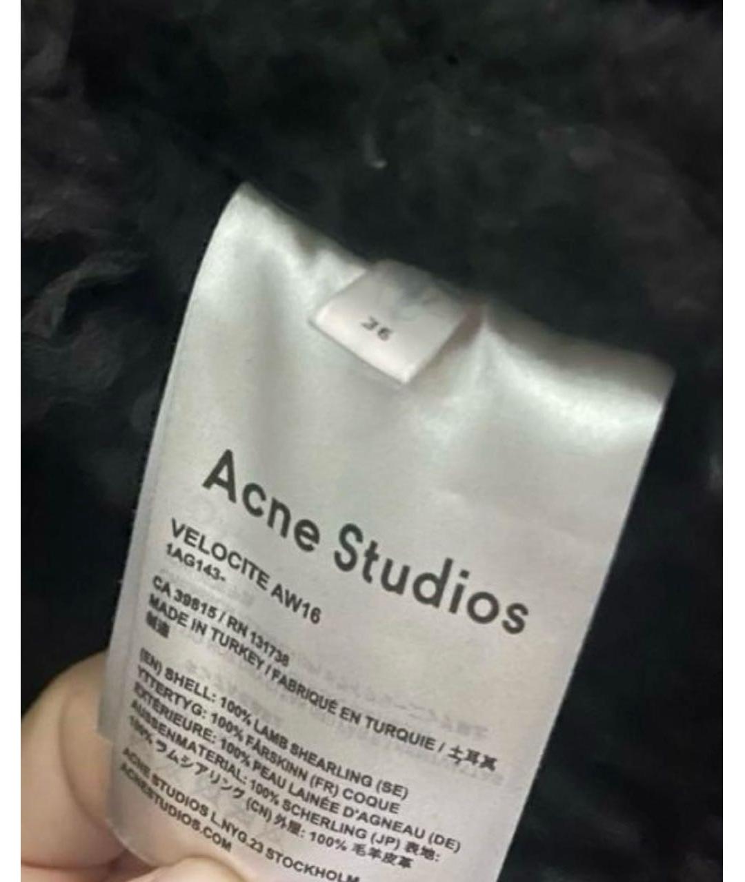 ACNE STUDIOS Черная ацетатная дубленка, фото 4