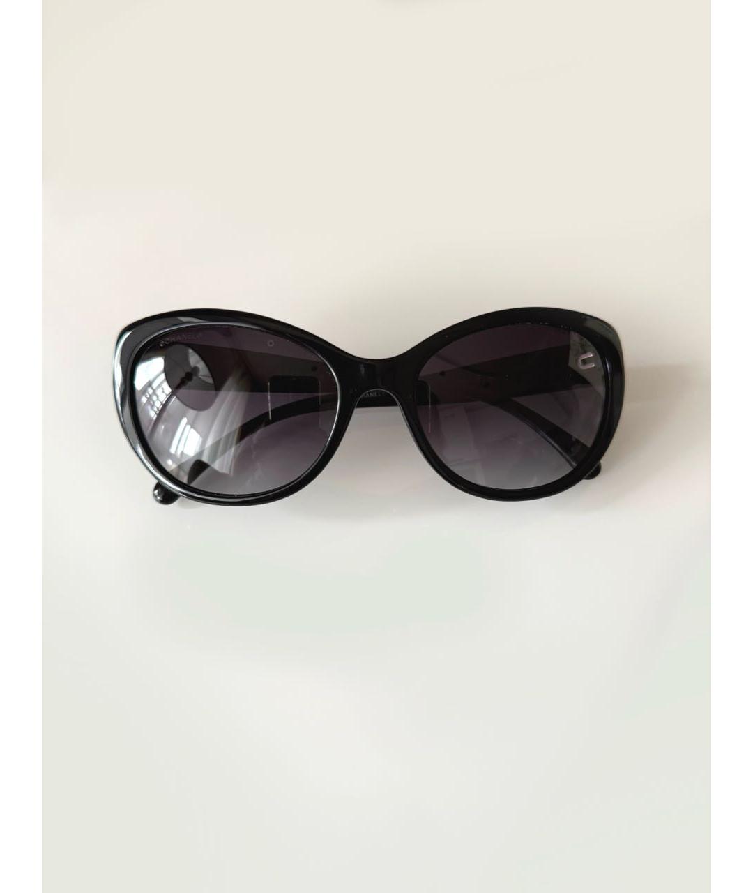 CHANEL Черные пластиковые солнцезащитные очки, фото 5
