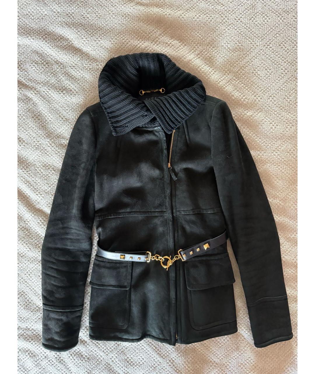 GUCCI Черная меховая дубленка, фото 7