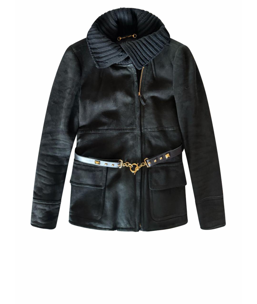 GUCCI Черная меховая дубленка, фото 1