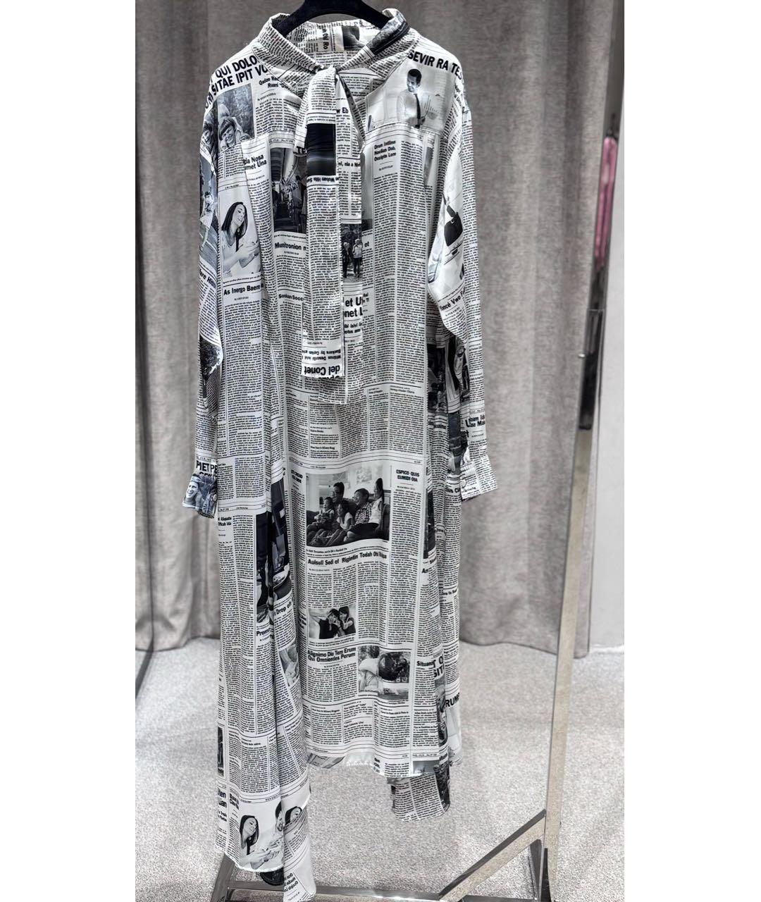 BALENCIAGA Мульти полиэстеровое платье, фото 3