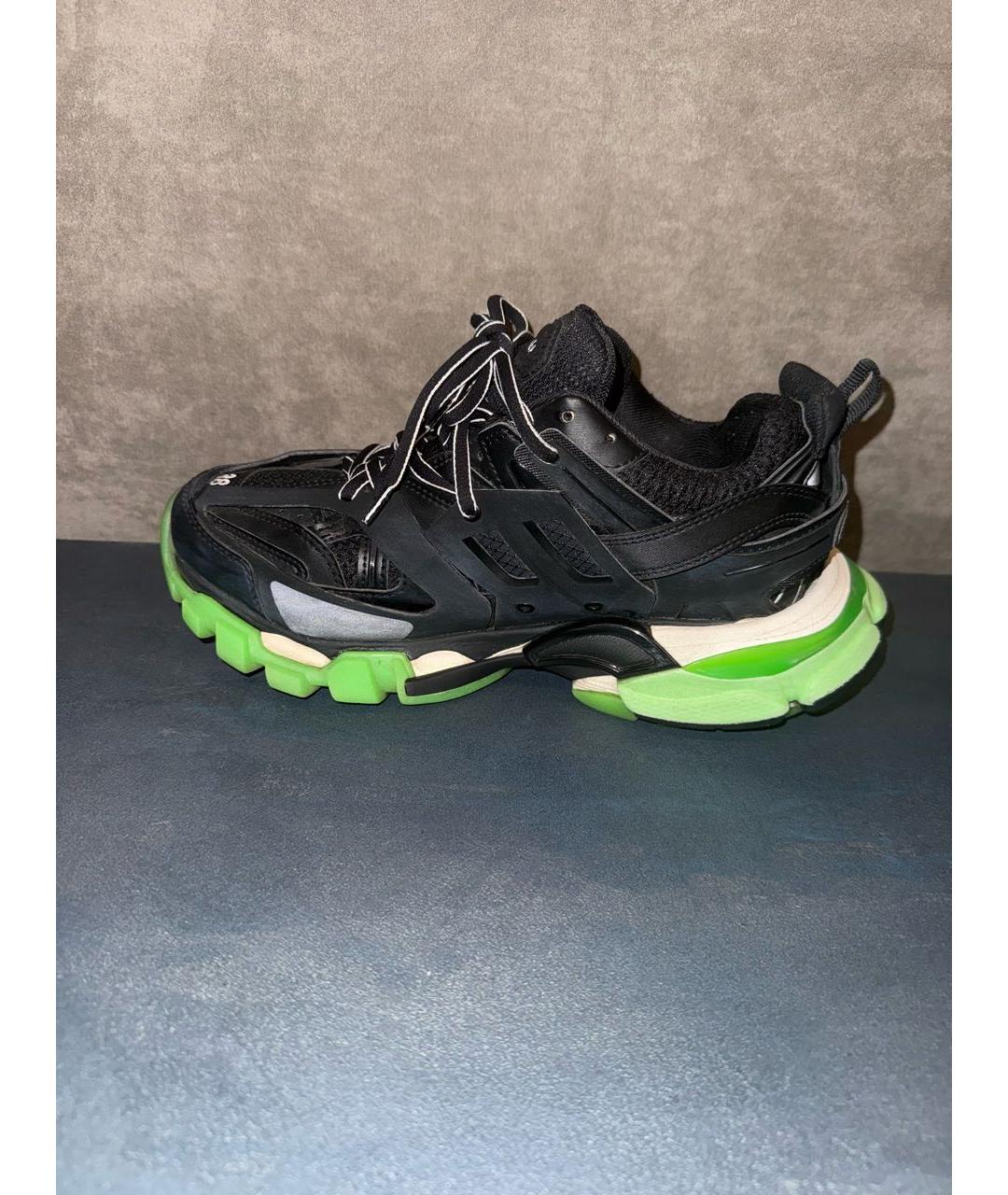 BALENCIAGA Черные кожаные кроссовки, фото 7