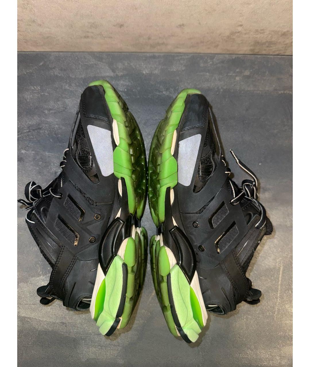 BALENCIAGA Черные кожаные кроссовки, фото 6
