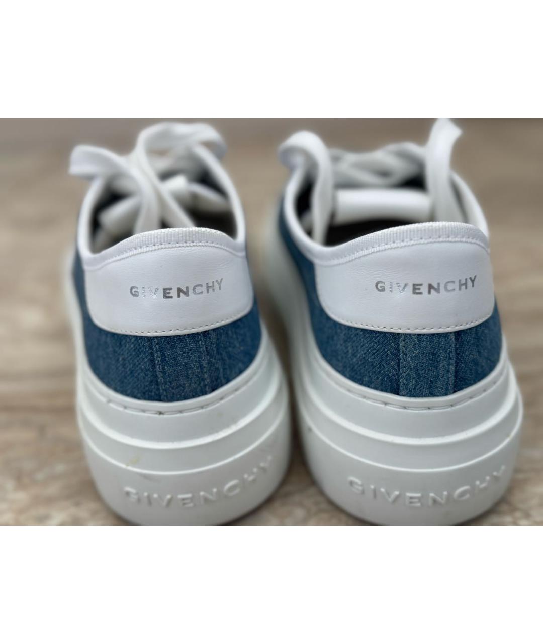 GIVENCHY Синие кожаные кеды, фото 4