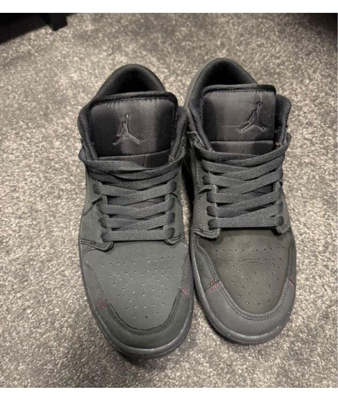 NIKE Антрацитовые нубуковые низкие кроссовки / кеды, фото 2