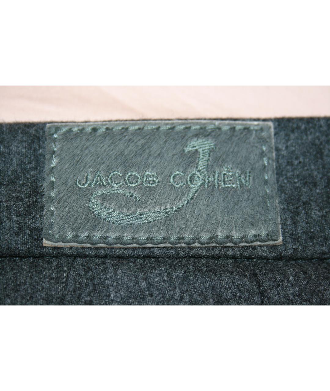 JACOB COHEN Серые шерстяные повседневные брюки, фото 9