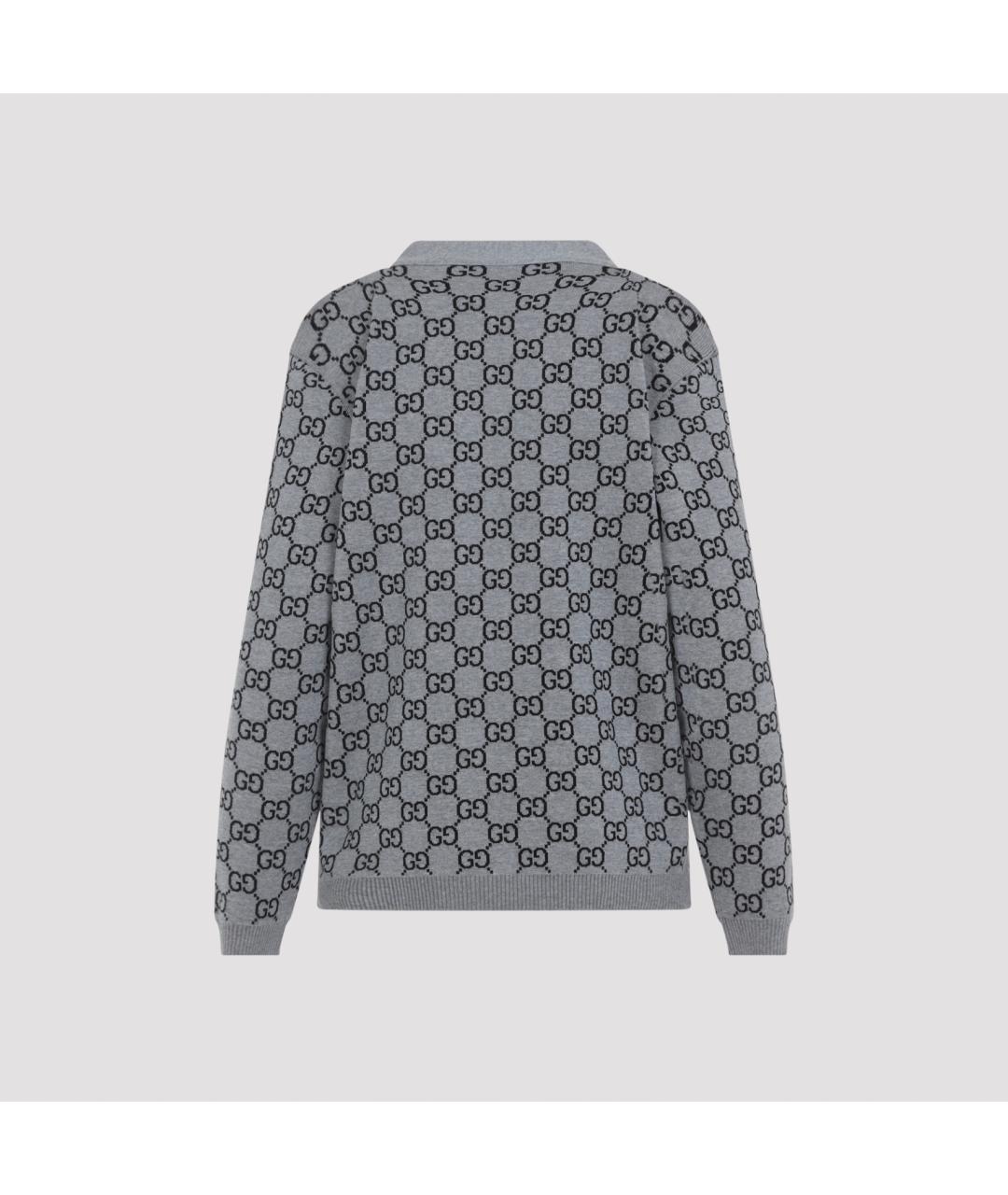 GUCCI Серый шерстяной кардиган, фото 4