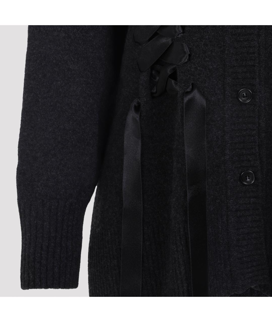 SIMONE ROCHA Антрацитовый шерстяной кардиган, фото 3