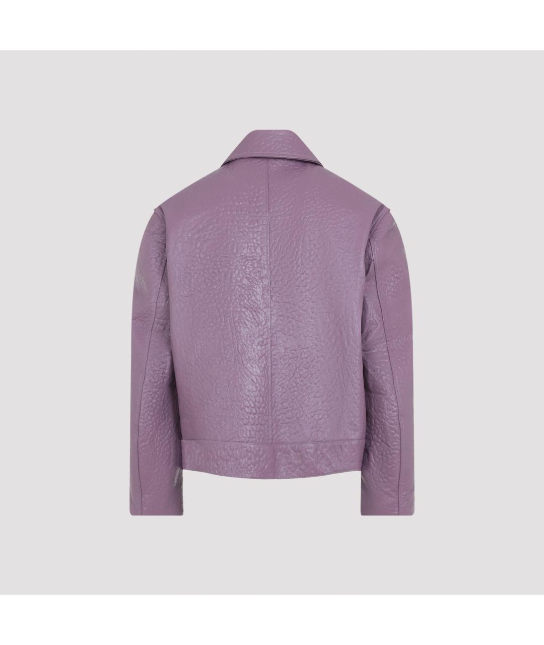 JIL SANDER Фиолетовая кожаная куртка, фото 2