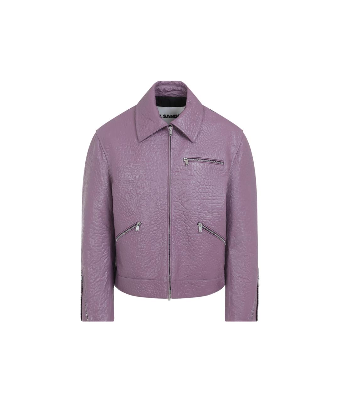 JIL SANDER Фиолетовая кожаная куртка, фото 1