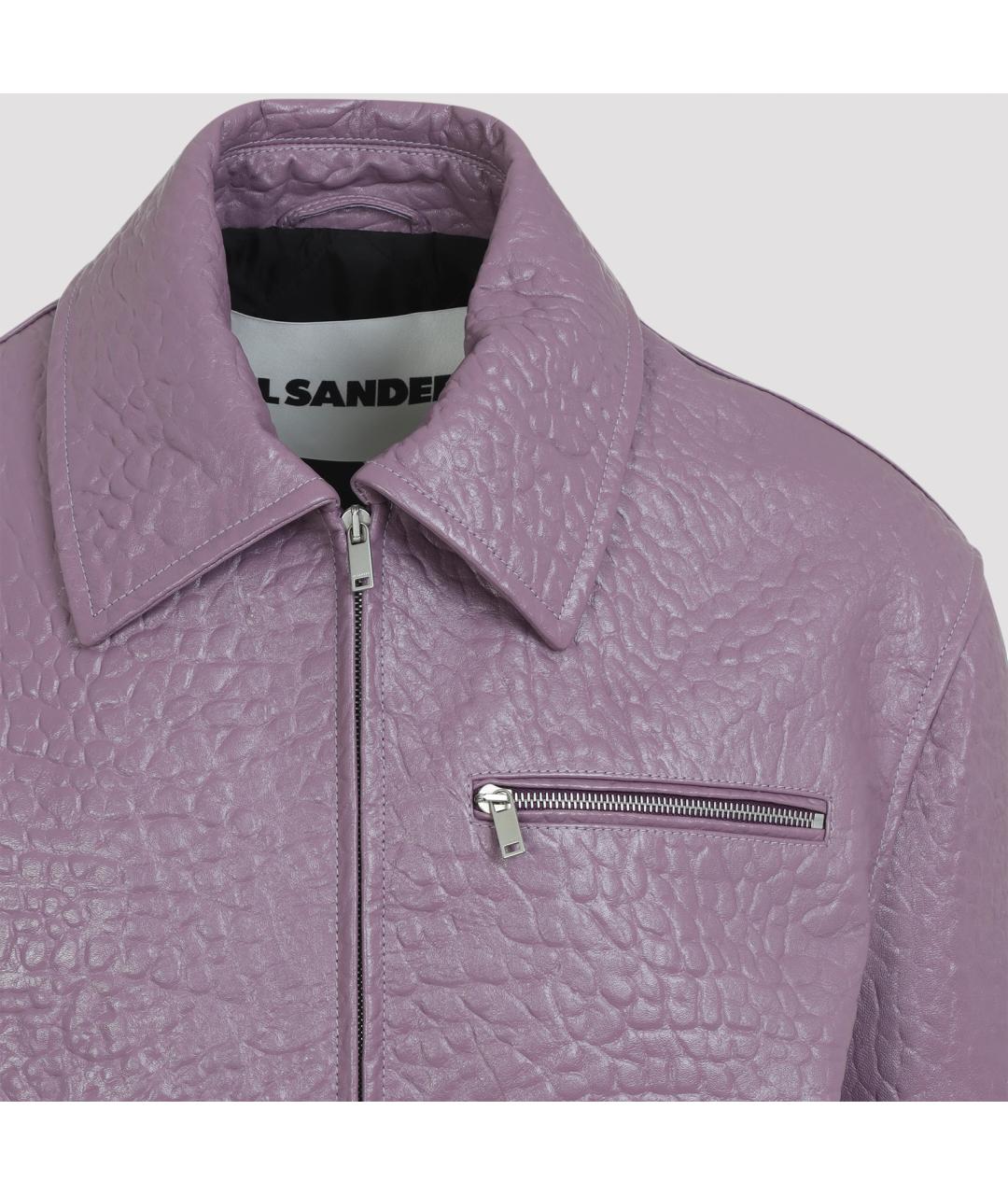 JIL SANDER Фиолетовая кожаная куртка, фото 3