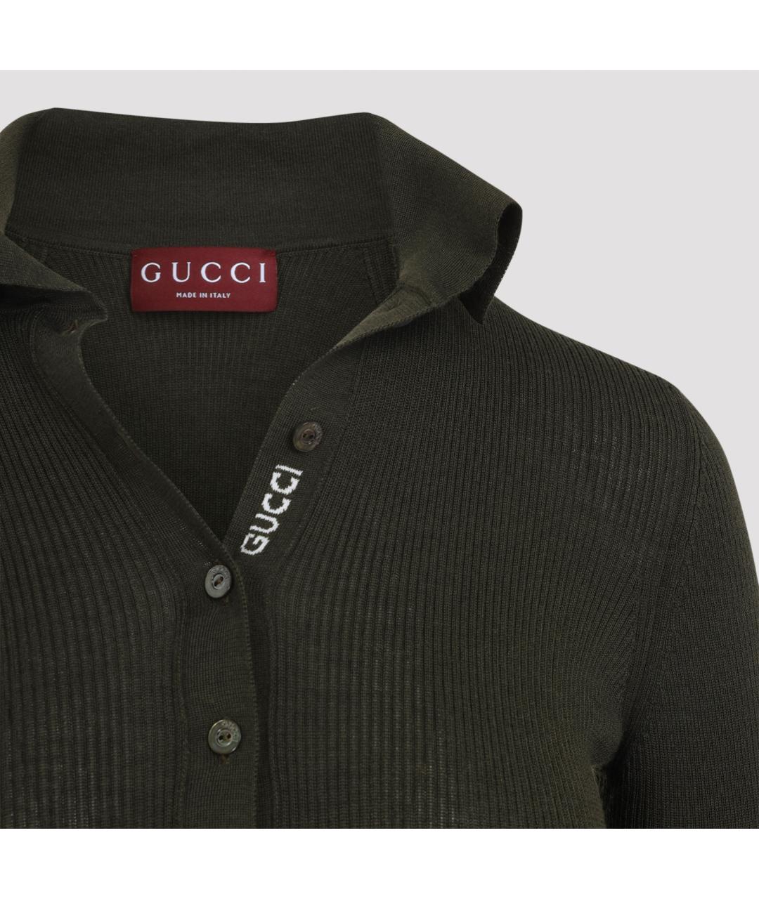 GUCCI Хаки кашемировая блузы, фото 3