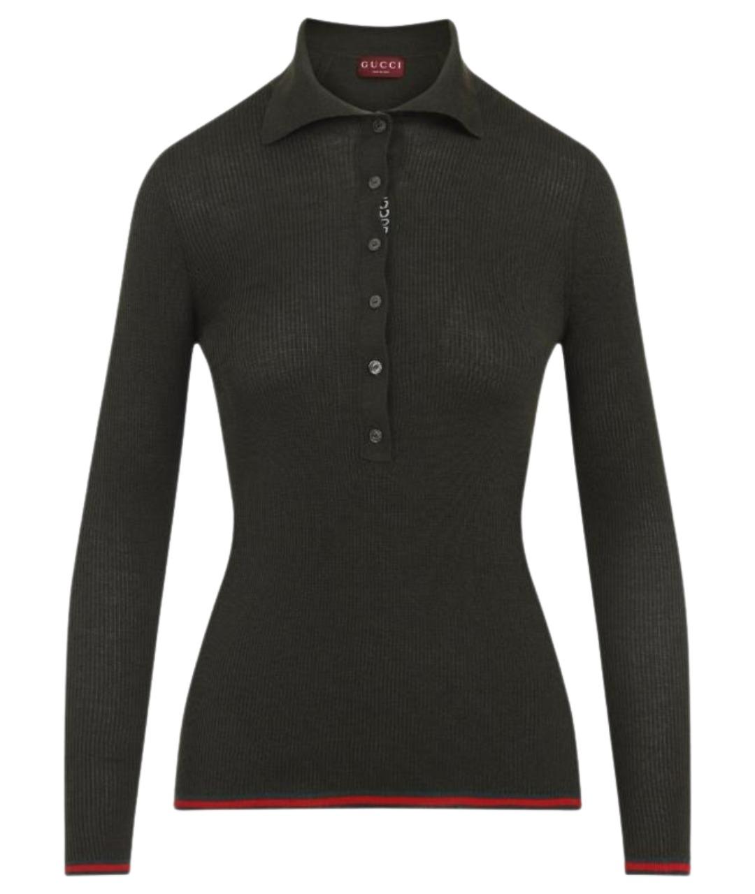 GUCCI Хаки кашемировая блузы, фото 1
