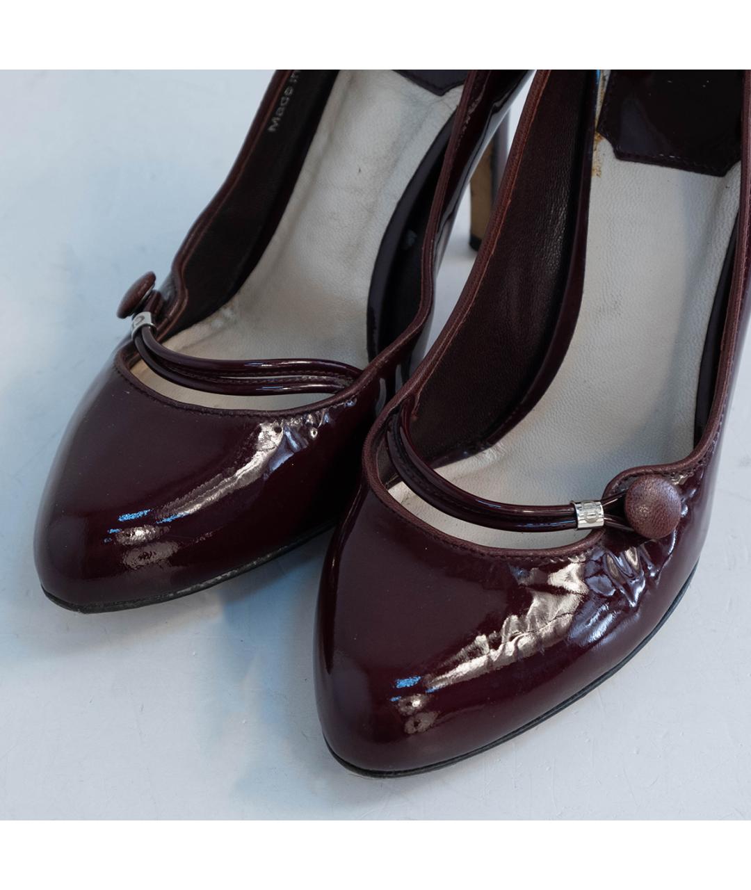 CHRISTIAN DIOR Бордовые кожаные туфли, фото 3