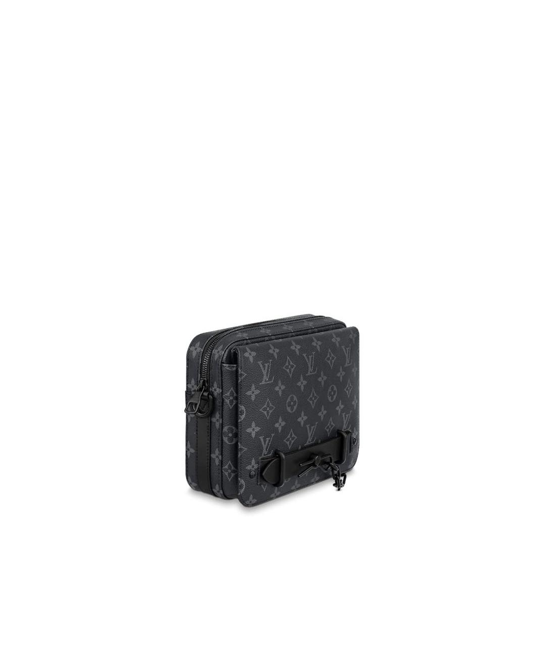 LOUIS VUITTON Черная кожаная сумка на плечо, фото 2
