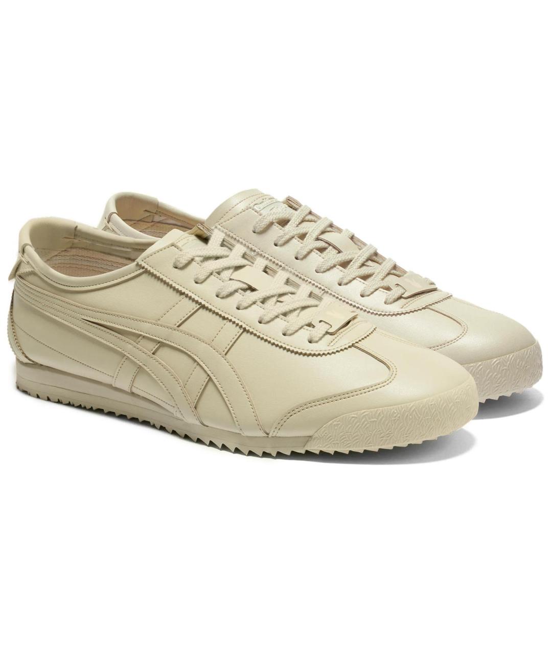 ONITSUKA TIGER Бежевые кожаные кроссовки, фото 3