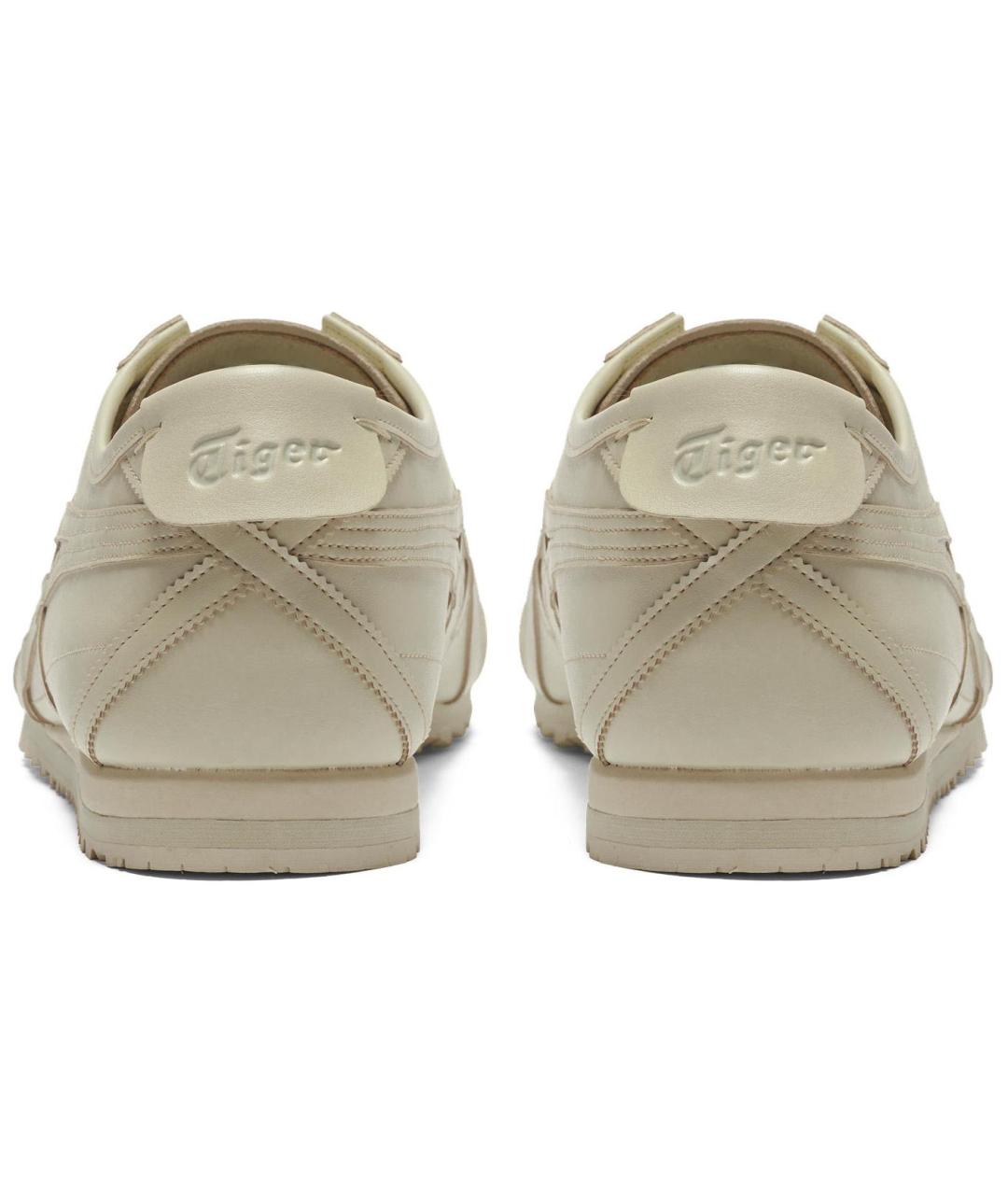 ONITSUKA TIGER Бежевые кожаные кроссовки, фото 5