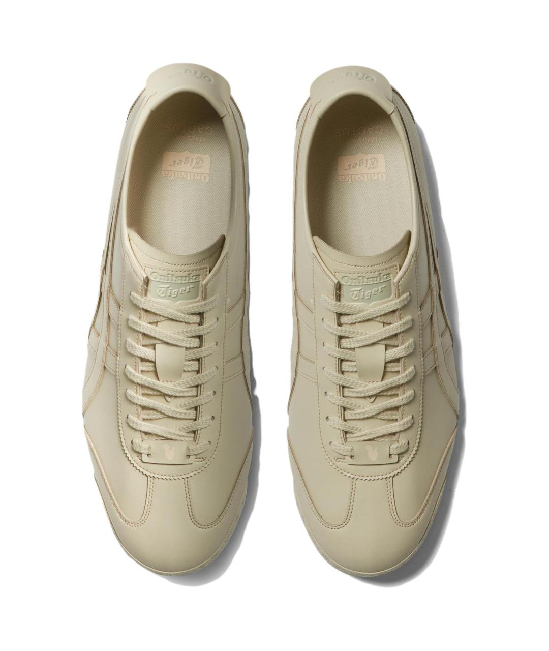 ONITSUKA TIGER Бежевые кожаные кроссовки, фото 4