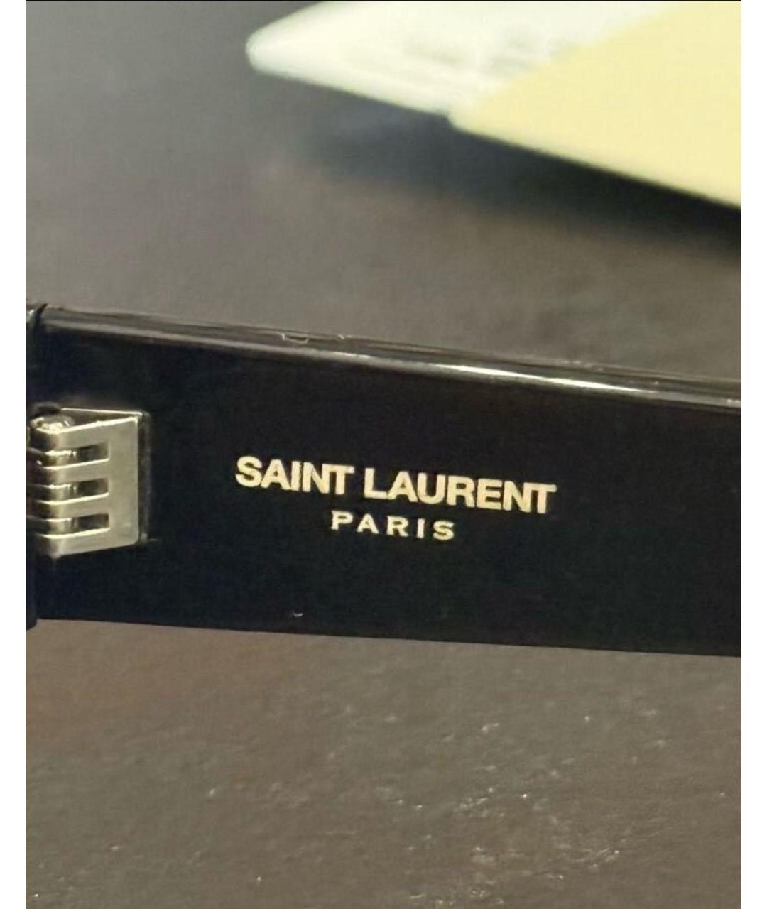 SAINT LAURENT Черные пластиковые солнцезащитные очки, фото 6