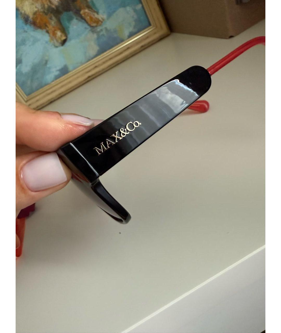 MAX MARA Черные пластиковые солнцезащитные очки, фото 3
