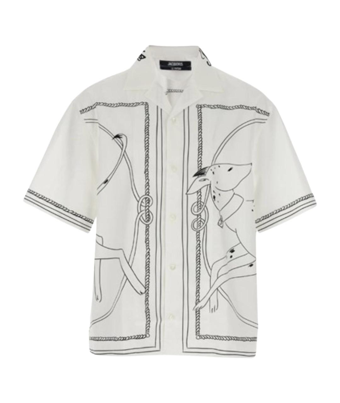 JACQUEMUS Белая хлопковая кэжуал рубашка, фото 1