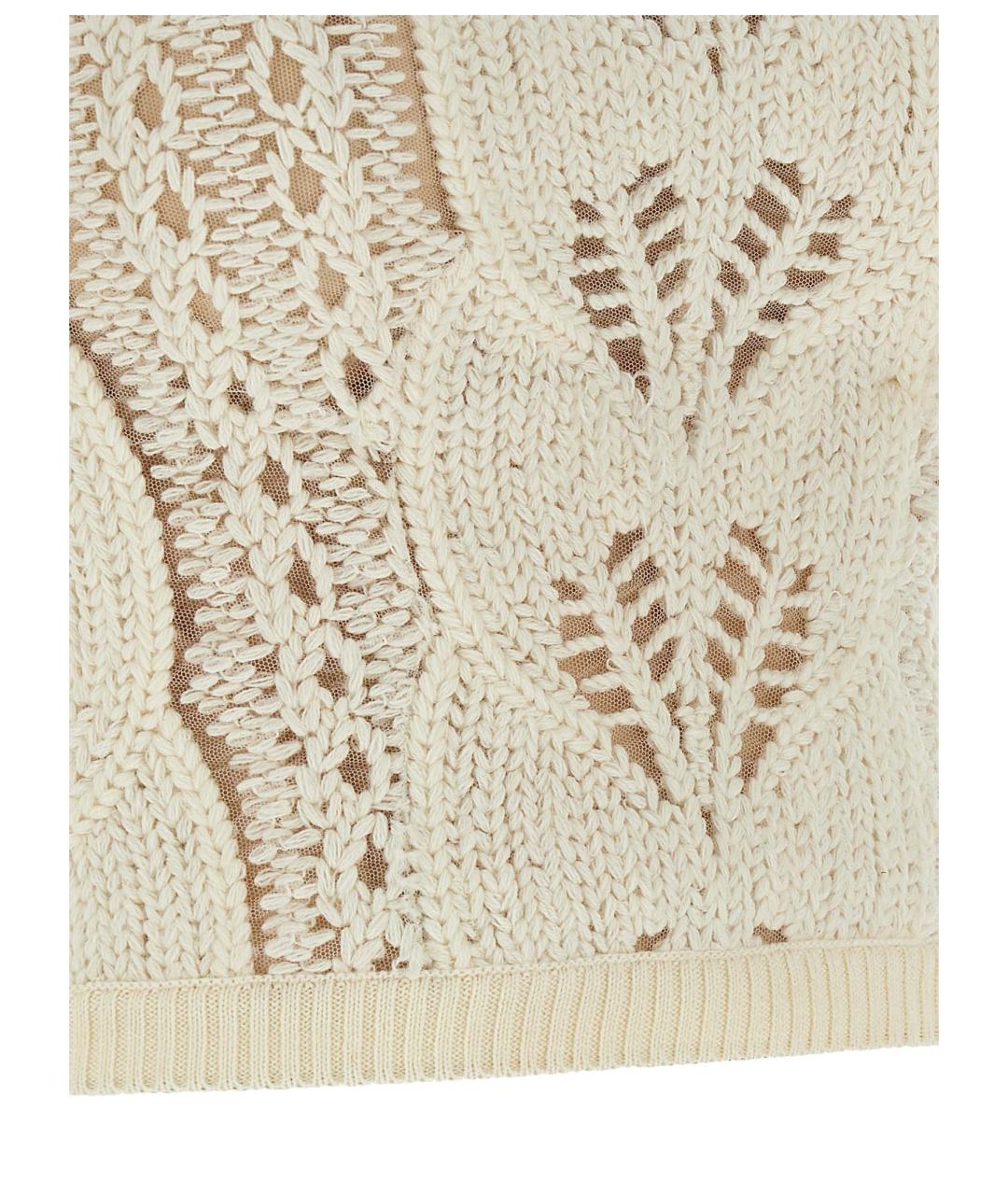ERMANNO SCERVINO Бежевая майка, фото 4