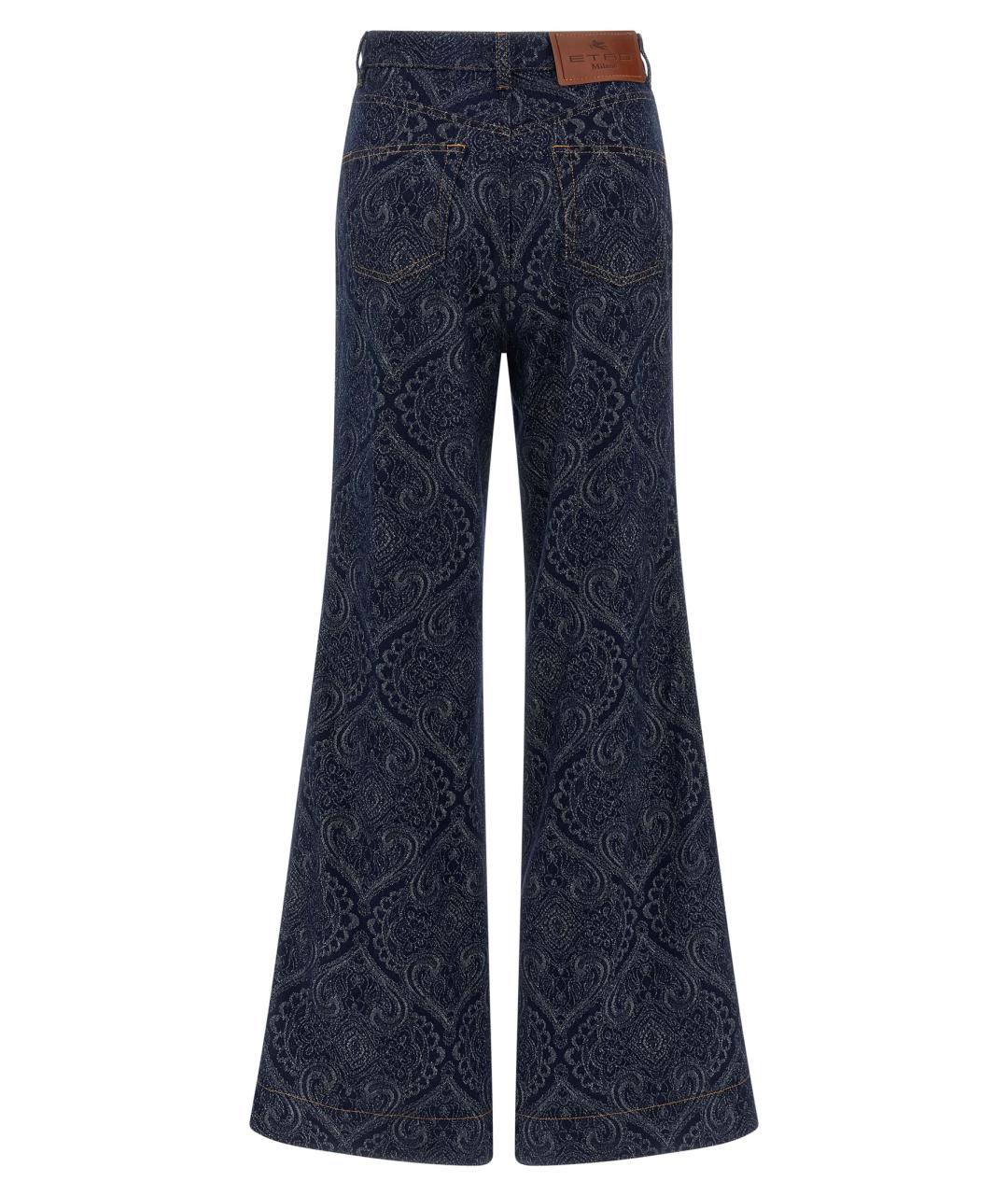 ETRO Темно-синие хлопковые прямые джинсы, фото 2