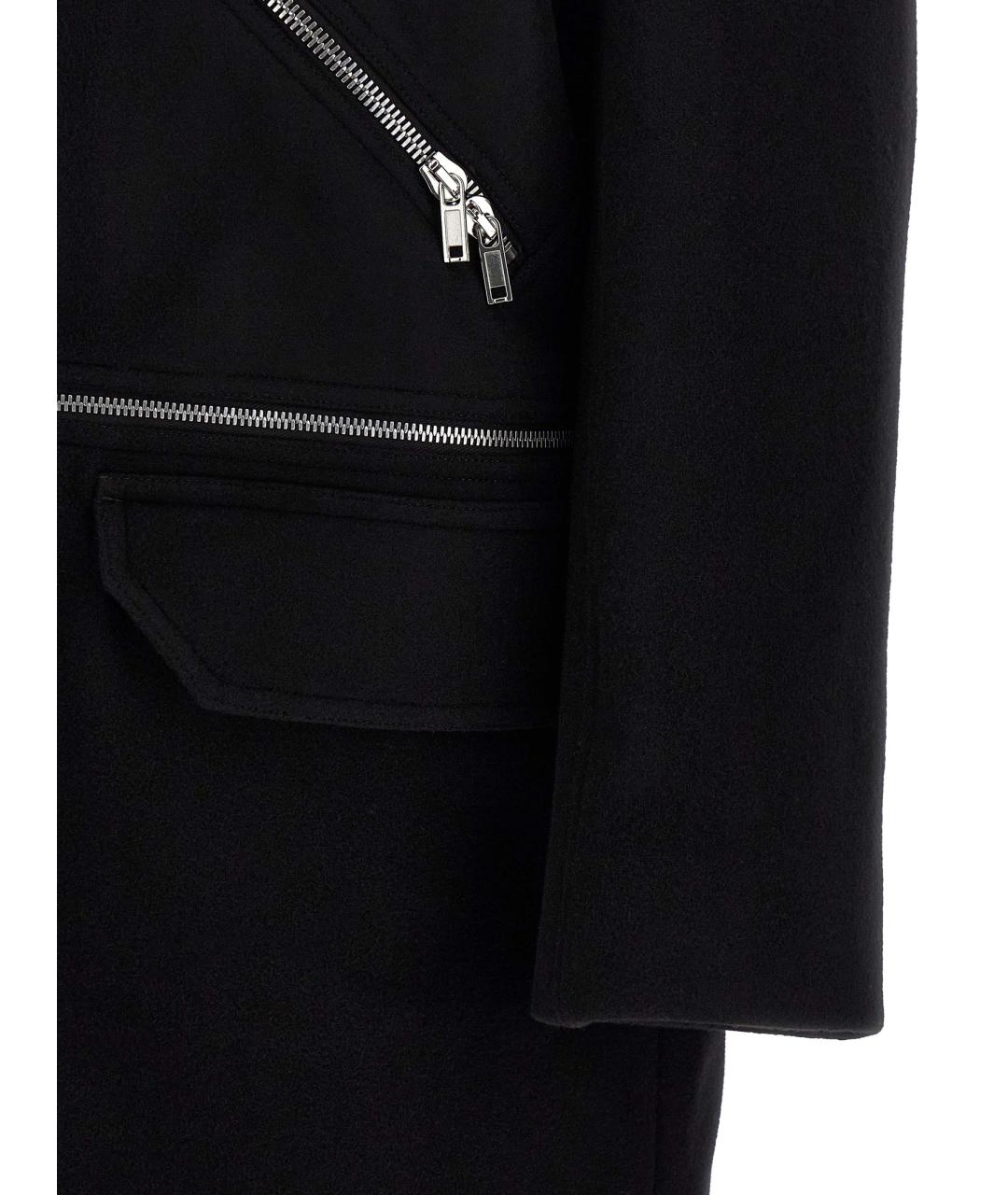 RICK OWENS Черное шерстяное пальто, фото 5