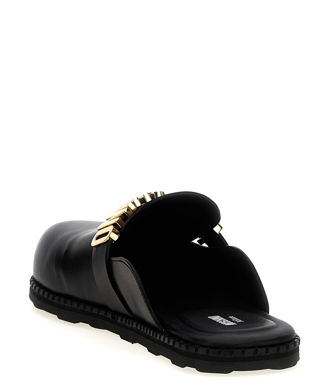 MOSCHINO Черные шлепанцы, фото 3