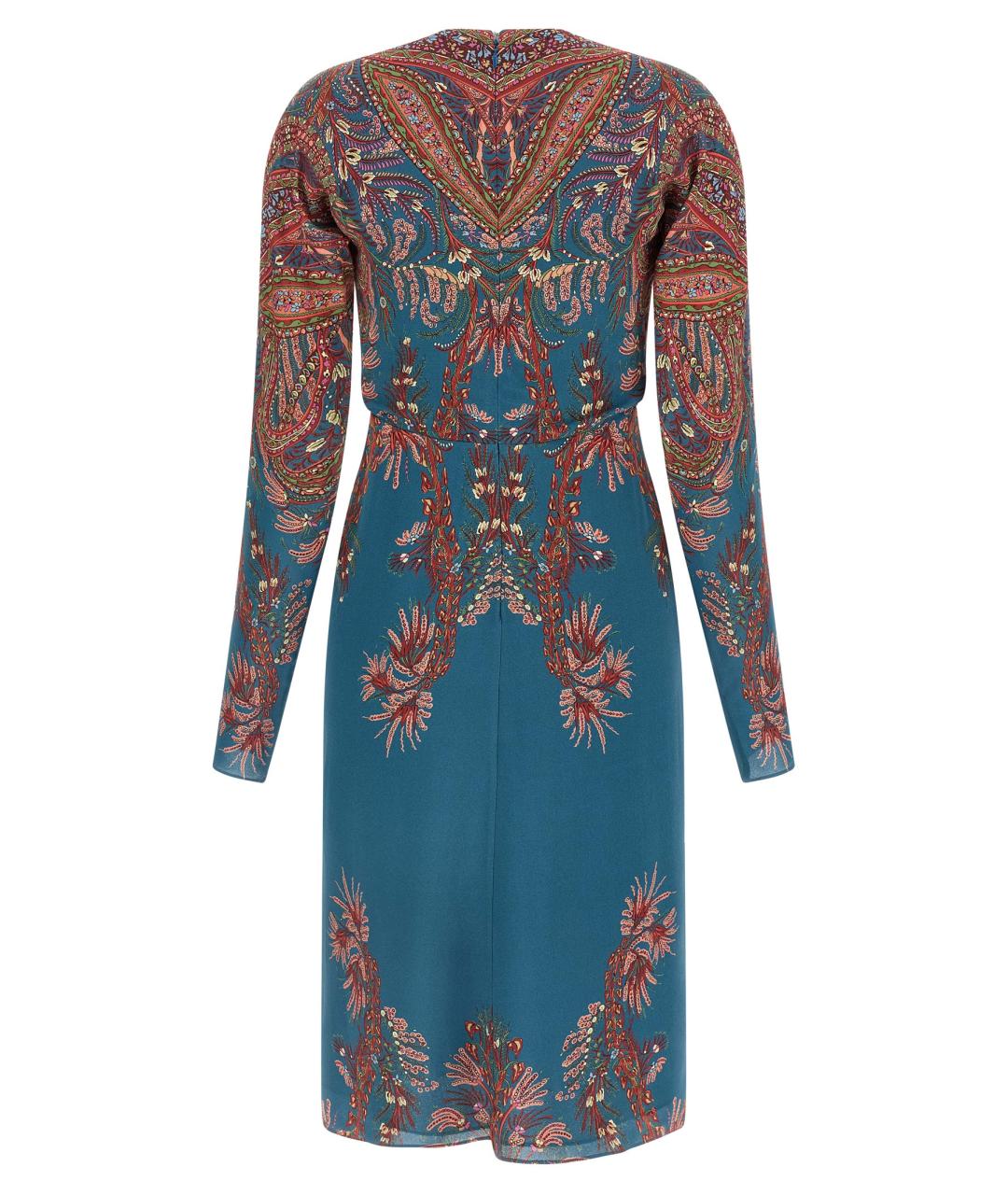 ETRO Синее вискозное повседневное платье, фото 2