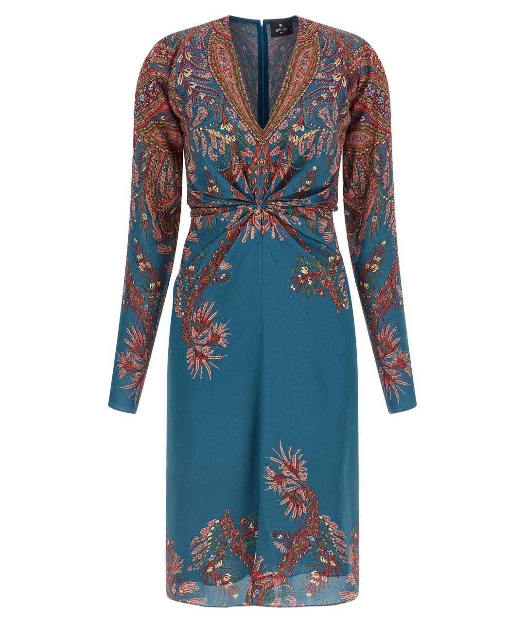 ETRO Синее вискозное повседневное платье, фото 1