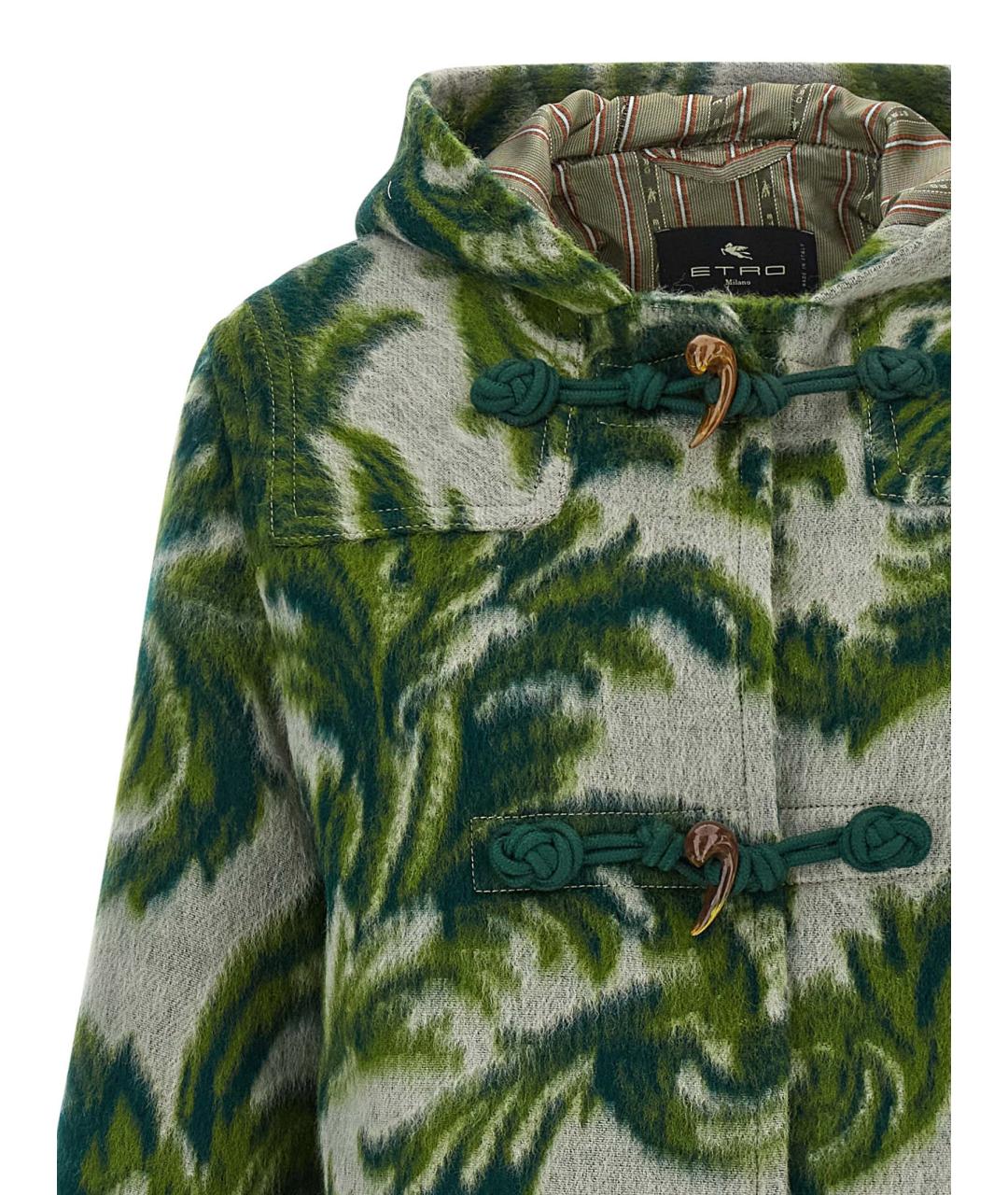 ETRO Зеленые шерстяное пальто, фото 3