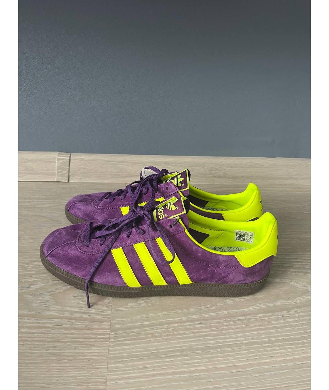 ADIDAS Фиолетовые замшевые низкие кроссовки / кеды, фото 2