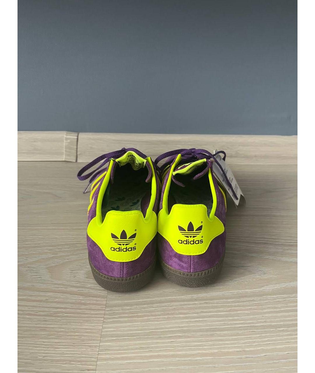 ADIDAS Фиолетовые замшевые низкие кроссовки / кеды, фото 3