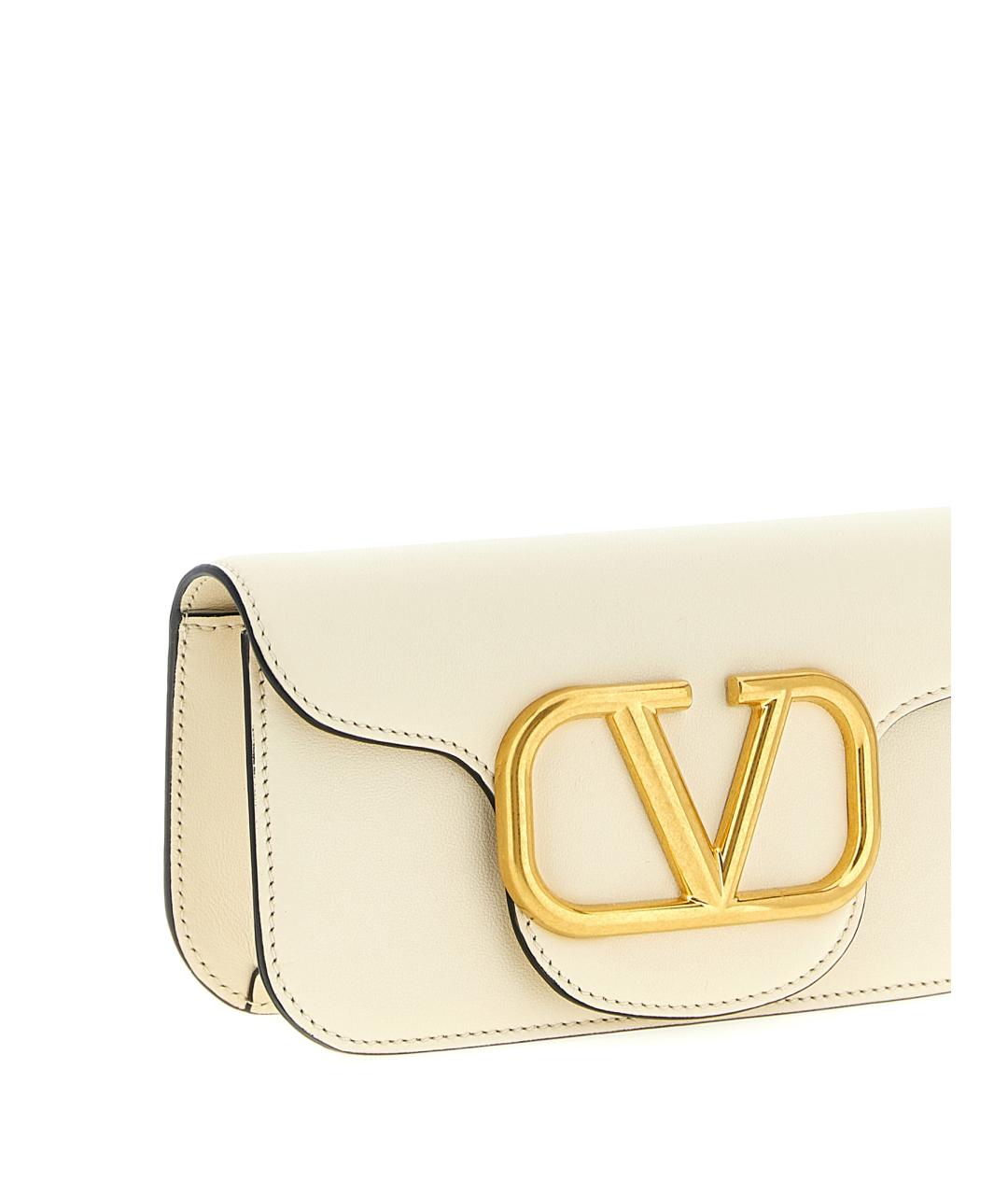 VALENTINO Бежевая кожаная сумка через плечо, фото 3