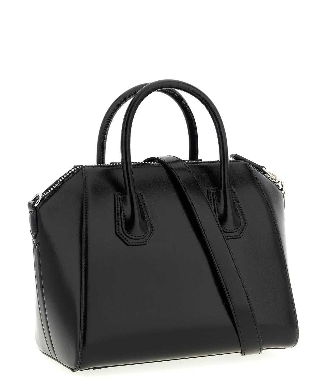 GIVENCHY Черная кожаная сумка с короткими ручками, фото 2