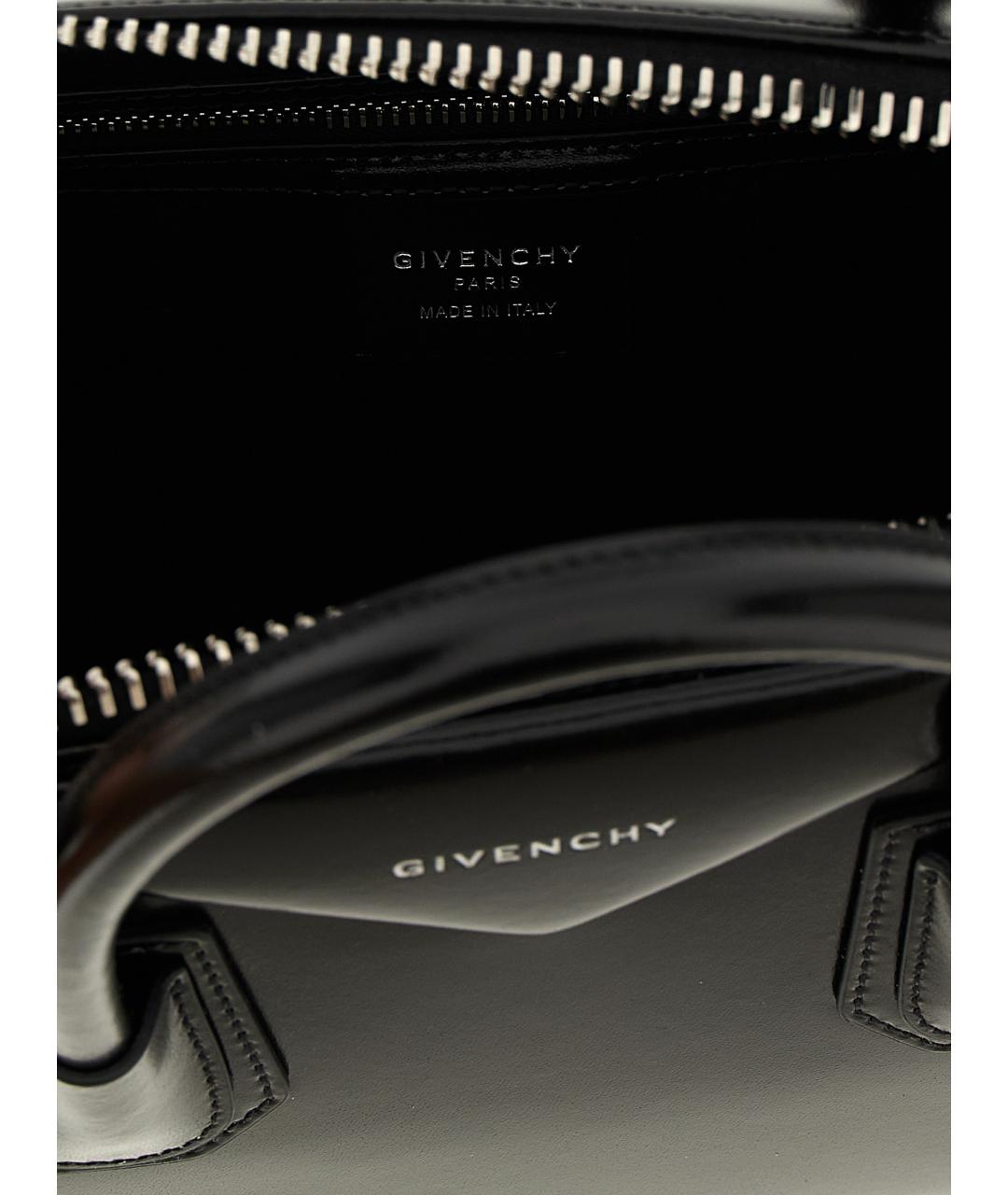 GIVENCHY Черная кожаная сумка с короткими ручками, фото 4
