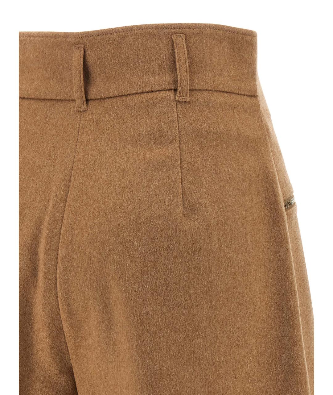MAX MARA Коричневые шерстяные шорты, фото 4