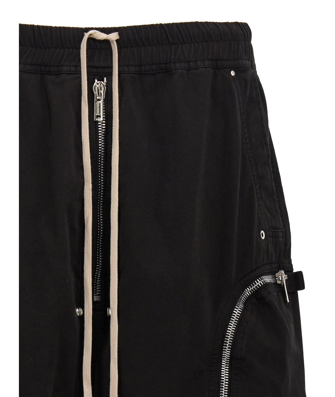 RICK OWENS DRKSHDW Черные хлопковые шорты, фото 3