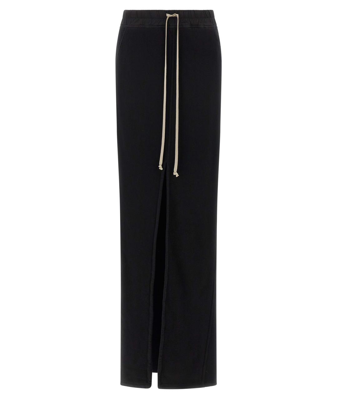 RICK OWENS DRKSHDW Черная хлопковая юбка макси, фото 1