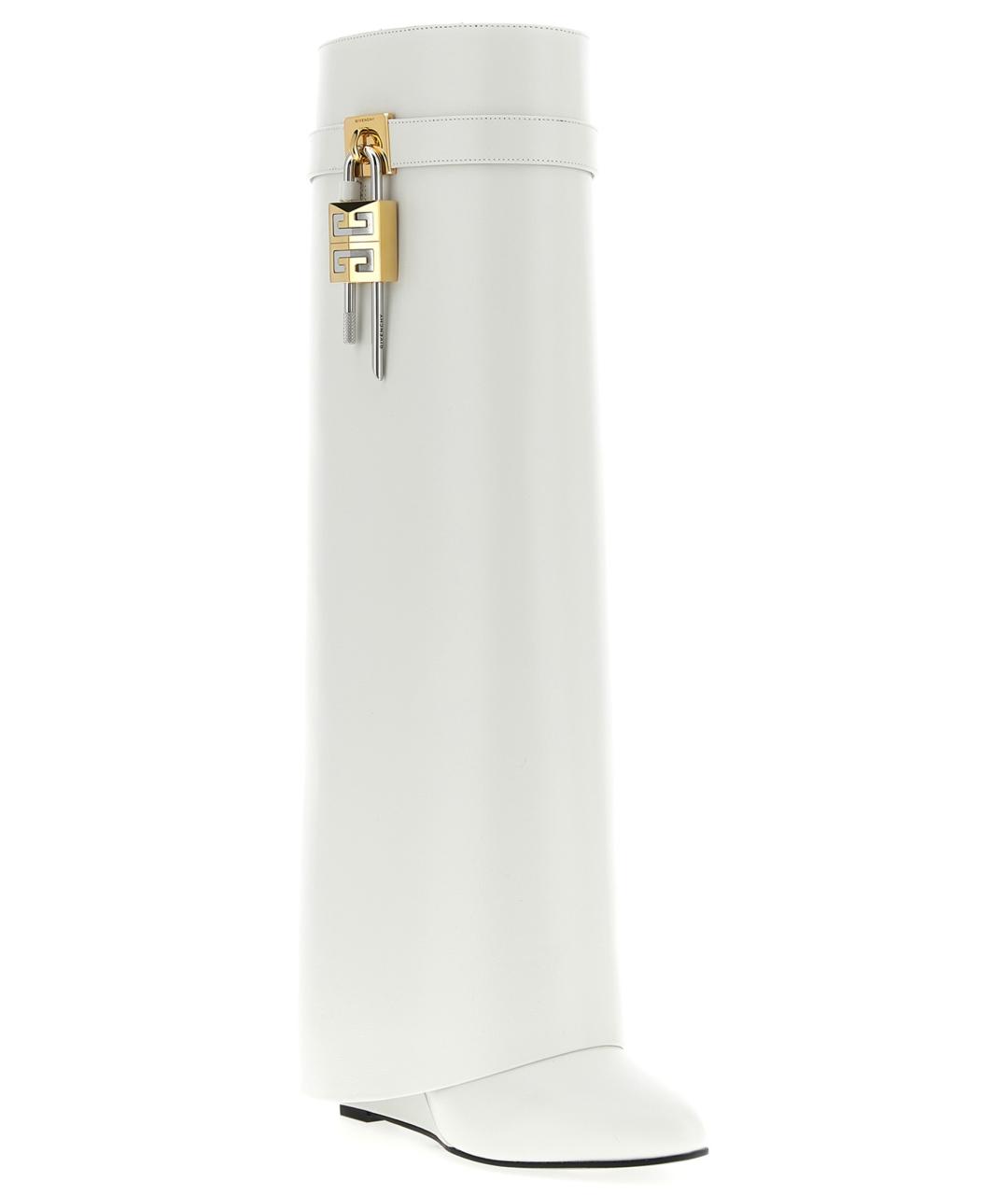 GIVENCHY Белые кожаные сапоги, фото 3