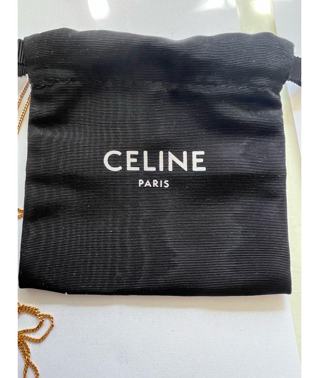 CELINE Золотое латунное колье, фото 4