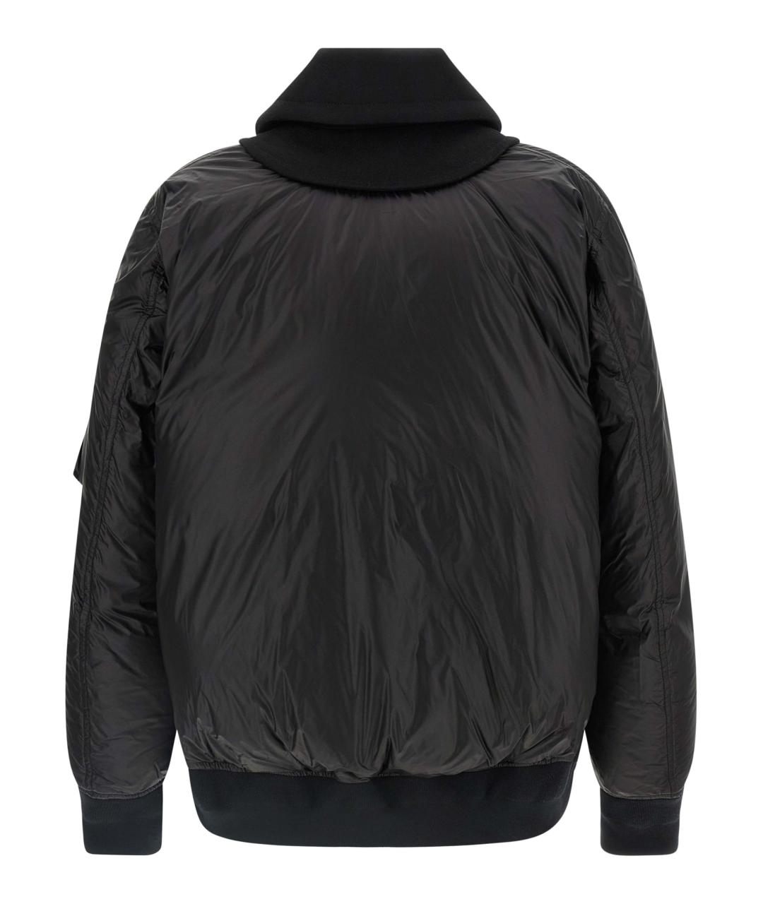 SACAI Черная синтетическая куртка, фото 2