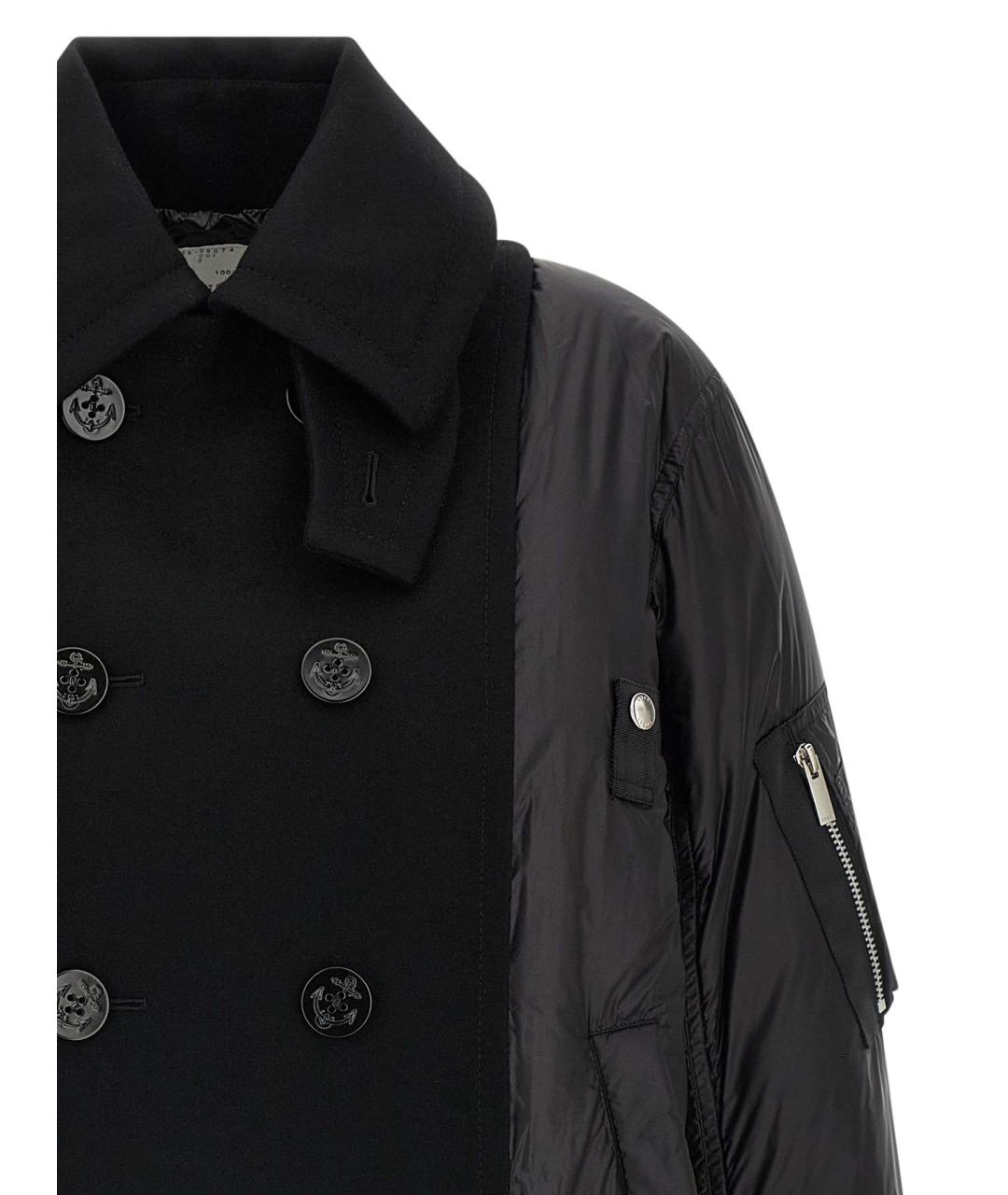 SACAI Черная синтетическая куртка, фото 3